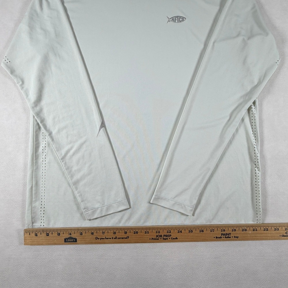 Aftco Mens Sun Hoodie Fishing Shirt Mask Hood Gaiter Sage Green Size Medium - Picture 9 of 13